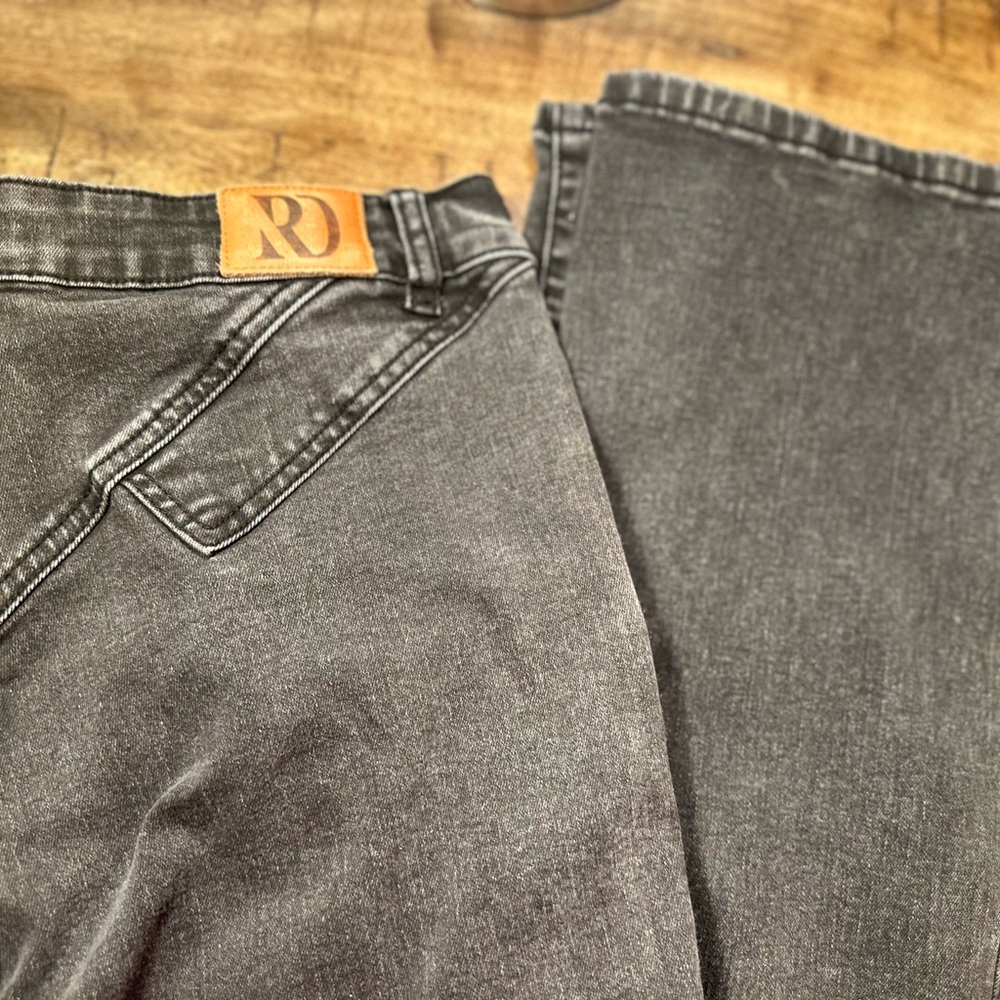 Women’s Ranch Dressn faded black bootcut retro no back pocket denim jean size XL